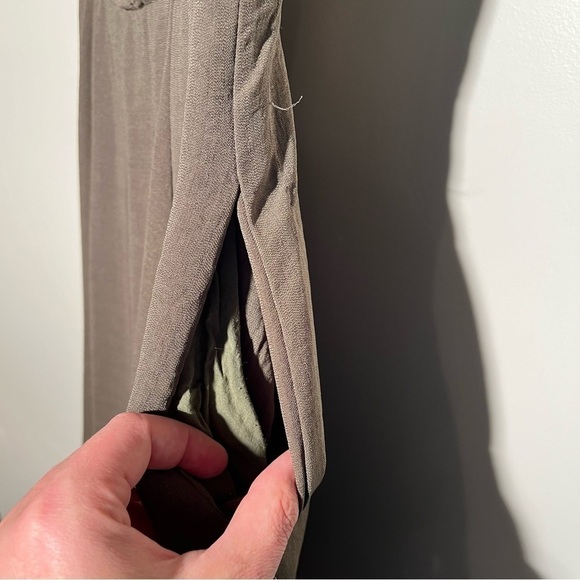 Essue Olive Green Tie Back Dress - Picture 2 of 11